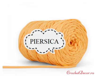 Fir snur plat pentru genti_5 mm PIMOTKI_culoare Piersica