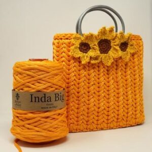 INDA BIG fir tip snur plat din polipropilena gros de 6 mm pentru genti crosetate