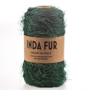 Inda FUR tip efect tip blanita pentru genti crosetate_Culoare 18 Verde Brad