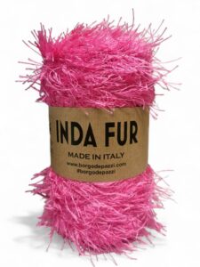 Inda FUR tip efect tip blanita pentru genti crosetate_Culoare 19 Roz Inchis Fuxia