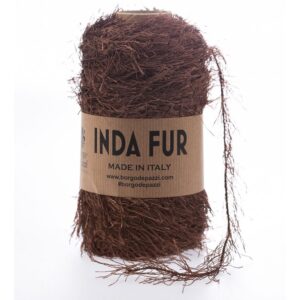 Inda FUR tip efect tip blanita pentru genti crosetate_Culoare 27 Maro