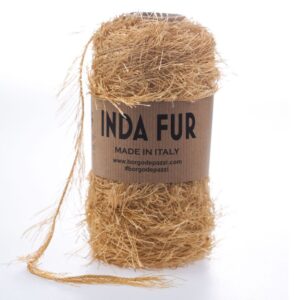 Inda FUR tip efect tip blanita pentru genti crosetate_Culoare 34 Auriu