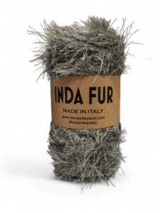 Inda FUR tip efect tip blanita pentru genti crosetate_Culoare 7 Gri