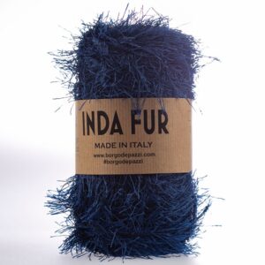 Inda FUR tip efect tip blanita pentru genti crosetate_Culoare 9 Albastru