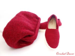 Set poseta si espadrile crosetate cu fir Muskat_Crochet Decor