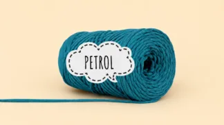 Pimotki 3mm șnur plat din poliester, culoare Petrol — pentru genți croșetate