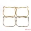 Manere din INOX PISICA pentru genti crosetate manual_Crochet Decor_6