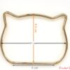 Manere din INOX PISICA pentru genti crosetate_Crochet Decor