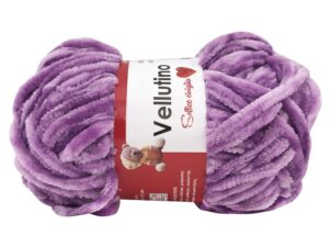 Fir de tricotat si crosetat din catifea pentru jucarii si papuci de casa Vellutino_Culoare_LILA_cod 401