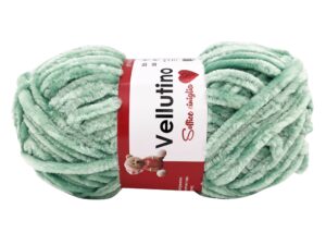 Fir de tricotat si crosetat din catifea pentru jucarii si papuci de casa Vellutino_Culoare_VERDE MARIN Deschis_cod 99C68E