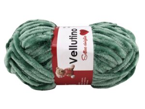 Fir de tricotat si crosetat din catifea pentru jucarii si papuci de casa Vellutino_Culoare_VERDE MARIN INCHIS_cod 8BB381