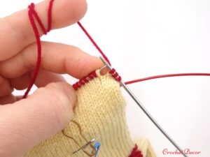 Sosete tricotate manual_varf in culoare de contrast_Crochet Decor_15