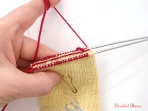 Sosete tricotate manual_varf in culoare de contrast_Crochet Decor_8