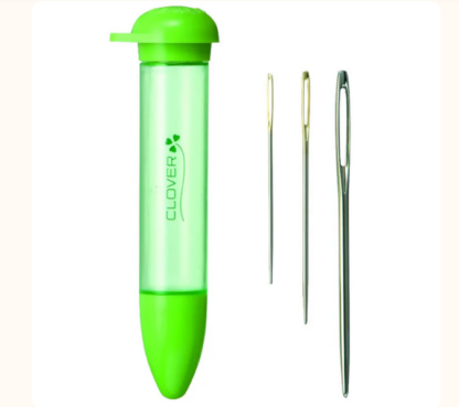 CLOVER Set de 3 ace cu varf bont si bucla larga pt remaiat si finisat tricotaje