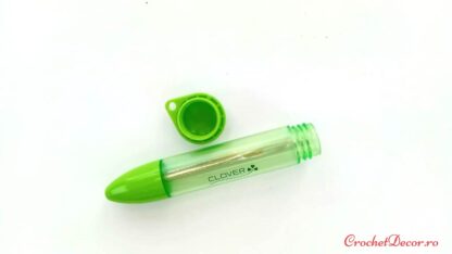 CLOVER Set de 3 ace cu varf bont si bucla larga pt remaiat si finisat tricotaje_4