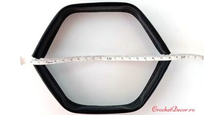 Ramă AGNES – articulată, închidere magnetică cu bordură din piele ecologică găurită_Mare lungime 25 cm, latime deschidere_negru