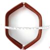Ramă AGNES – articulată, închidere magnetică cu bordură din piele ecologică găurită_Mica 20 cm_Maro Natur_7