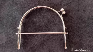 Rama metalica click clack AVA pt genti crosetate