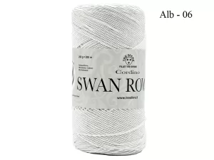 Fir infasurat de crosetat genti_Swan ROWEN_Culoare ALB 06