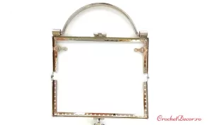 Rama metalica EMILY lungime 15,5 cm_pt posete crosetate_cu maner_2