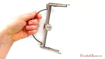 Rama metalica EMILY lungime 15,5 cm_pt posete crosetate_cu maner_3