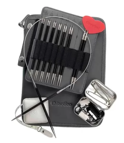 ChiaoGoo Forte 2.0_Set andrele interschimbabile din otel, carbon si lemn negru african_6
