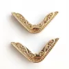 Colturi metalice MARI 4,5x4,5 cm_pentru genti crosetate_Culoare_Auriu