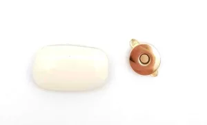 Inchizatoare magnetica NUBA_pentru genti crosetate_Culoare CREM