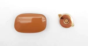 Inchizatoare magnetica NUBA_pentru genti crosetate_Culoare MARO