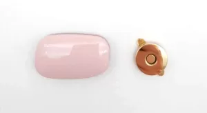 Inchizatoare magnetica NUBA_pentru genti crosetate_Culoare ROZ PUDRA