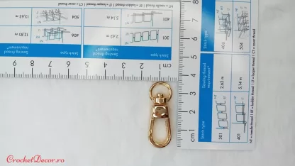 Carabinieră Mică pt. Mâner Genţi Croşetate (3,5 cm) - imagine 16