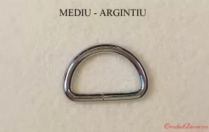 Inele D pentru posete_ Mediu 2,5 cm_Argintiu_CrochetDecor.ro