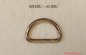 Inele D pentru posete_ Mediu 2,5 cm_Auriu_CrochetDecor.ro