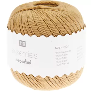 14_Fir de crosetat tip macrame_Essential Crochet_Rico Design_Culoare_Auriu_cod 25