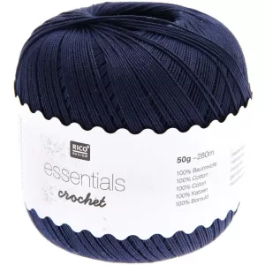 17_Fir de crosetat tip macrame_Essential Crochet_Rico Design_Culoare_Bleumarin_cod 37