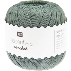 19_Fir de crosetat tip macrame_Essential Crochet_Rico Design_Culoare_Verde Iedera_cod 38
