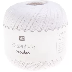 1_Fir de crosetat tip macrame_Essential Crochet_Rico Design_Culoare_Alb_cod 01