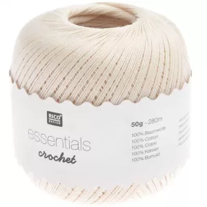 2_Fir de crosetat tip macrame_Essential Crochet_Rico Design_Culoare_Crem_cod 32