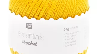 5_Fir de crosetat tip macrame_Essential Crochet_Rico Design_Culoare_Galben_cod 13