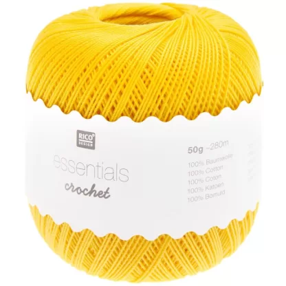 5_Fir de crosetat tip macrame_Essential Crochet_Rico Design_Culoare_Galben_cod 13