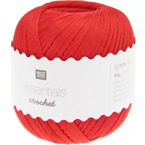 6_Fir de crosetat tip macrame_Essential Crochet_Rico Design_Culoare_Rosu_cod 4
