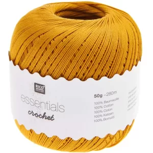 7_Fir de crosetat tip macrame_Essential Crochet_Rico Design_Culoare_Mustar_cod 34