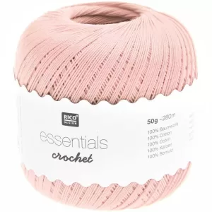 9_Fir de crosetat tip macrame_Essential Crochet_Rico Design_Culoare_Roz Pudra_cod 14