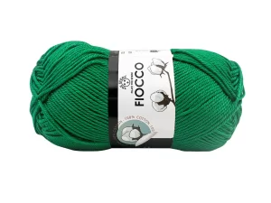 Fir de tricotat si crosetat Bumbac mercerizat_Fiocco_ culoare Verde Primavara 7676
