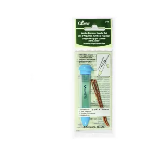 CLOVER_set de 3 ace de remaiat si pentru finisajul tricotajelor_Set ALBASTRU