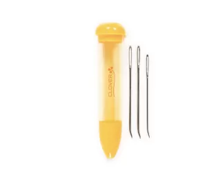 CLOVER_set de 3 ace de remaiat si pentru finisajul tricotajelor_Set GALBEN