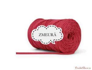 PIMOTKI Snur plat din poliester pentru genti crosetate_5mm_Culoare: Zmeura