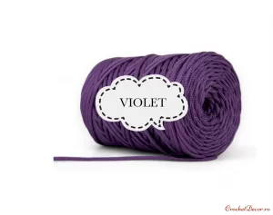 PIMOTKI Snur plat poliester de 5mm_Culoare Violet