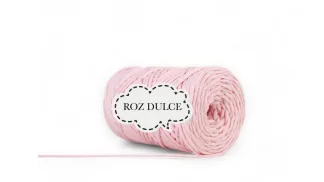PIMOTKI Snur plat poliester genti crosetate_3 mm_Culoare Roz Dulce