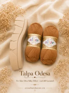 1_4_Talpa Odesa si Fir Alize Diva Silky Effect cod 369 caramel_incaltaminte crosetata_26.05.2026_2
